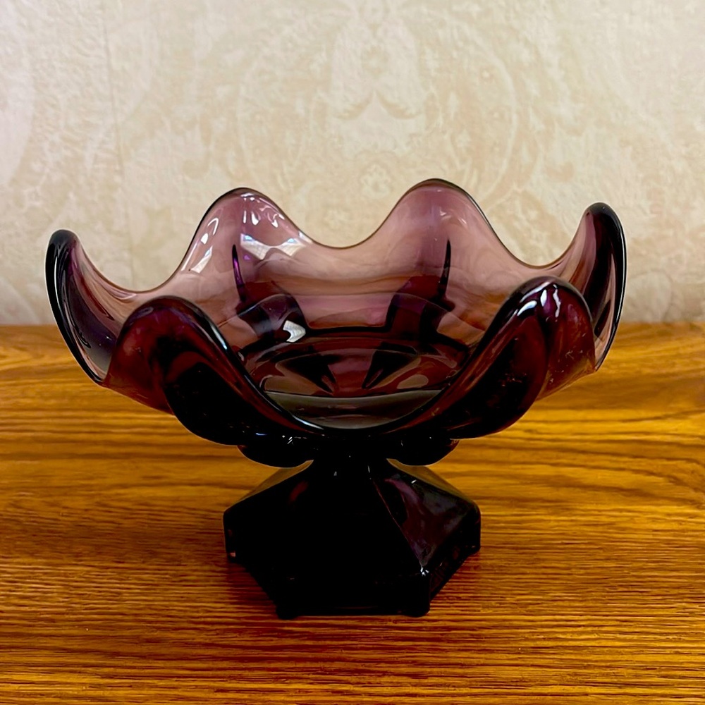 Vintage Viking Purple compote dish bowl